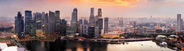 Сингапур на закате Стоковое Фото