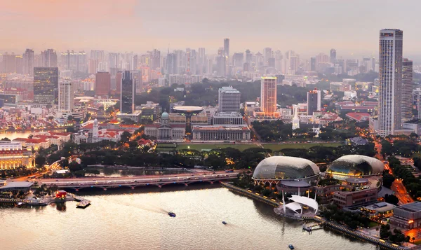 Singapur při západu slunce — Stock fotografie