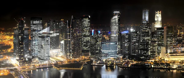 Singapur, gece — Stok fotoğraf