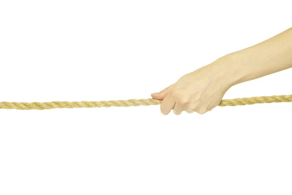 Руки и веревка — стоковое фото