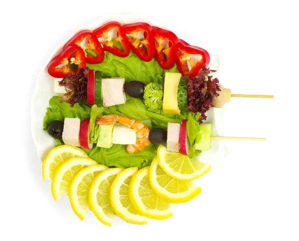 Salat auf weiß — Stockfoto