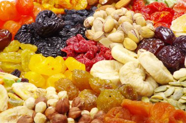 Dried fruits and nuts clipart