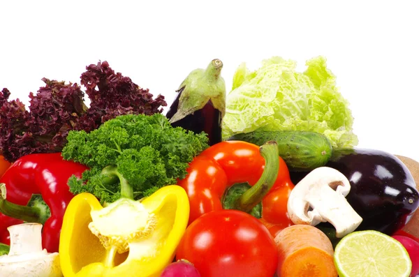 Gemüse auf dem weißen — Stockfoto