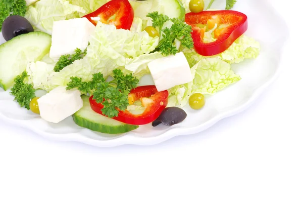 Салат на білому — стокове фото