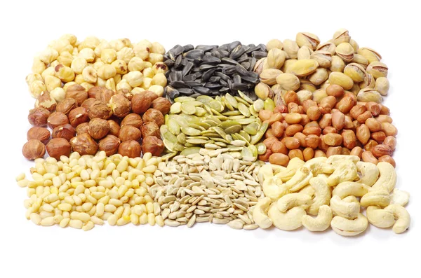 Семена масла и орехи — стоковое фото