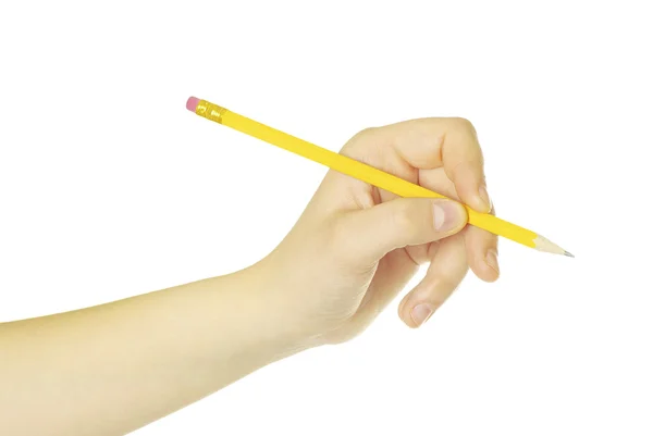 Олівець в руці — стокове фото
