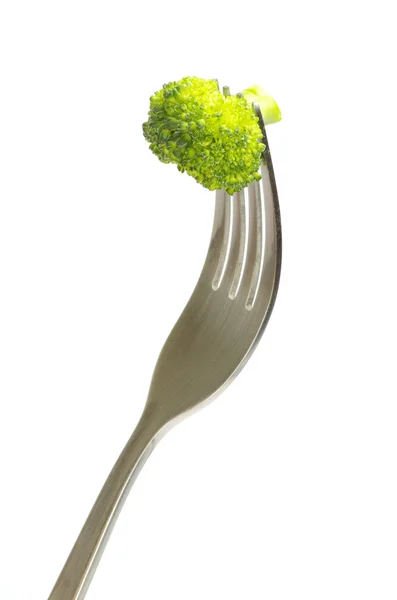 Gaffel og brokkoli – stockfoto