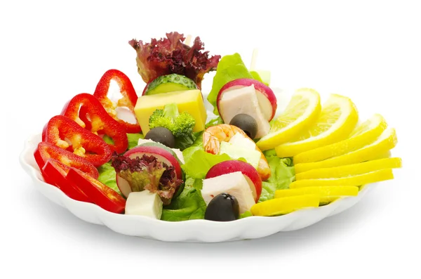 Salad di piring — Stok Foto