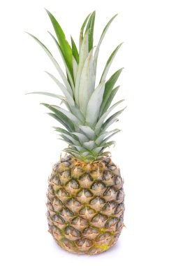 Beyaz üstüne ananas