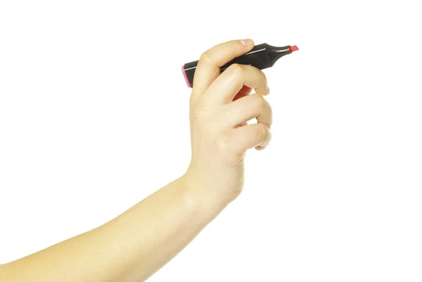 Mão com marcador — Fotografia de Stock