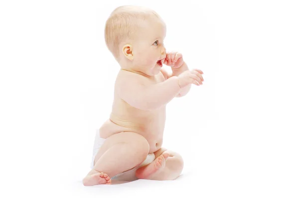 Baby auf weiß — Stockfoto