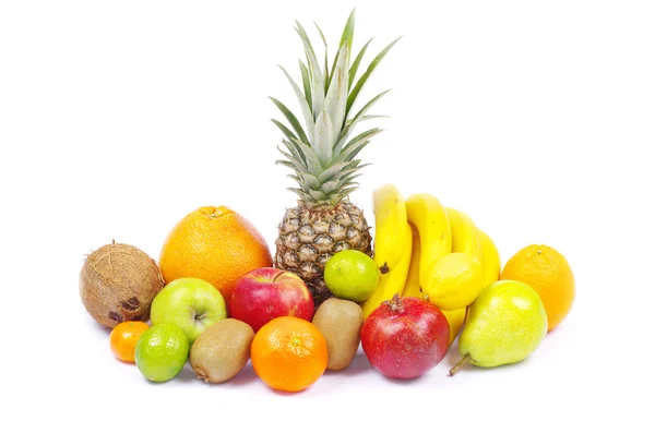 Frutas em branco — Fotografia de Stock