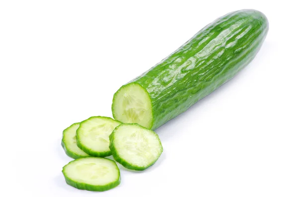 Cucumber on the white — Stock Photo, Image