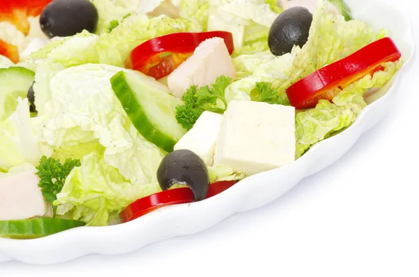 Salada em branco — Fotografia de Stock