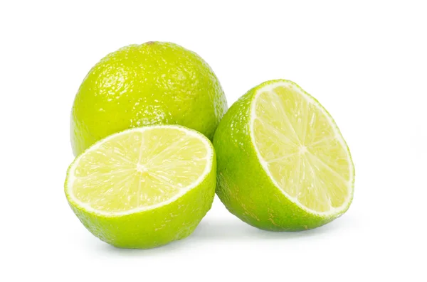 Citron vert sur blanc — Photo