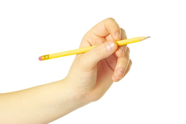 Ręka z ołówkiem — Zdjęcie stockowe
