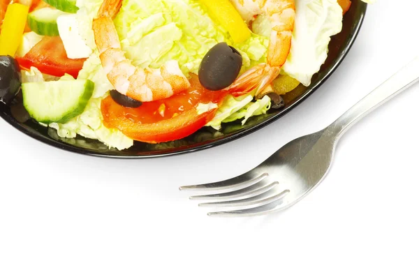 Salade op een wit — Stockfoto