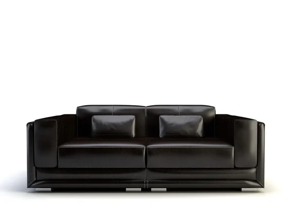 Черный диван — стоковое фото