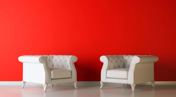 Červený interiér — Stock fotografie