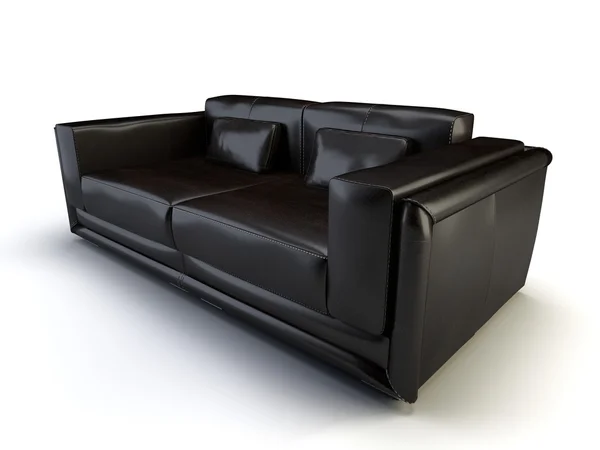 Sofá negro —  Fotos de Stock