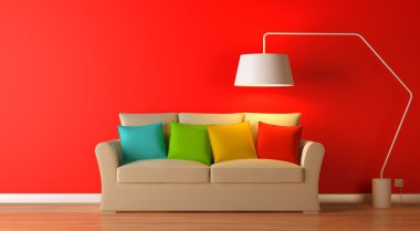 Red interior clipart