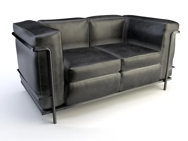 Schwarzes Sofa — Stockfoto