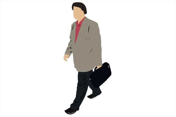 Businessman with a bag — Stock Vector