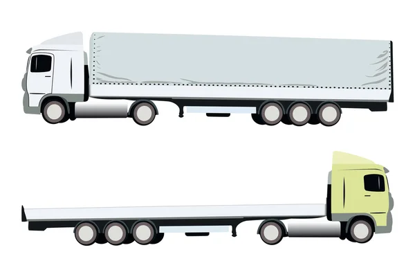Dos camiones — Vector de stock