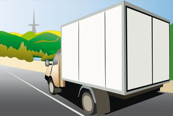 Illustrazione vettoriale del furgone — Vettoriale Stock