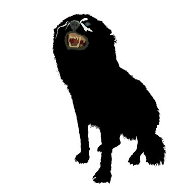 Aggressive dog clipart