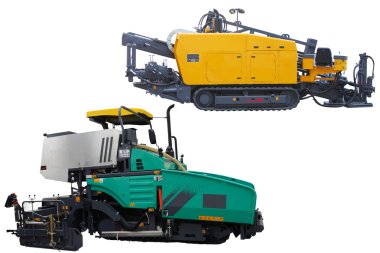 Asphalt spreading machines clipart