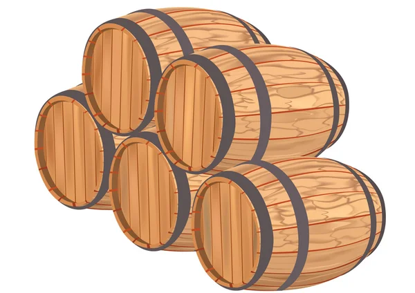 Barriles de madera . — Foto de Stock