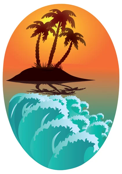 Tropikalna wyspa. — Zdjęcie stockowe