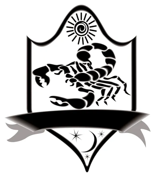 Ikona tytuł Skorpion znak zodiaku. — Zdjęcie stockowe