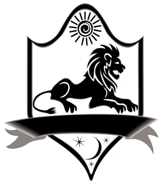 Ikona tytuł znak zodiaku lew. — Zdjęcie stockowe