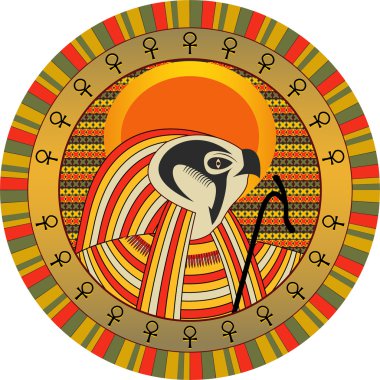 Egyptian god of sun Ra clipart