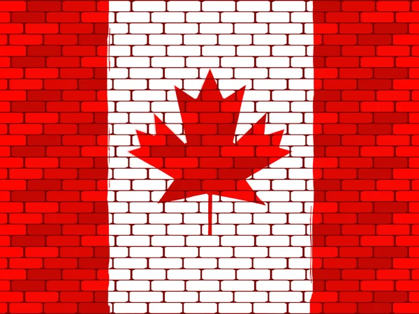 Achtergrond van een vlag van canada — Stockvector