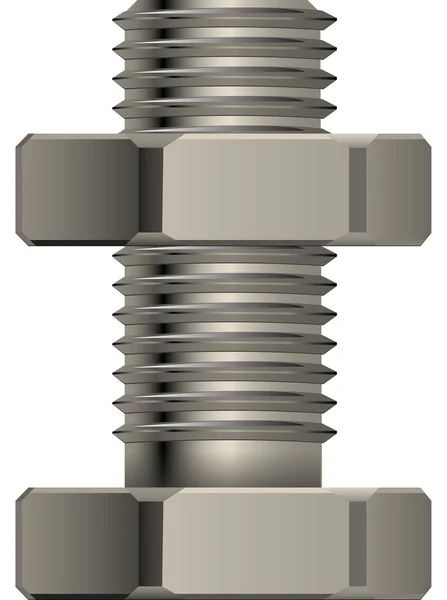 Bolt and nut — Stock Vector
