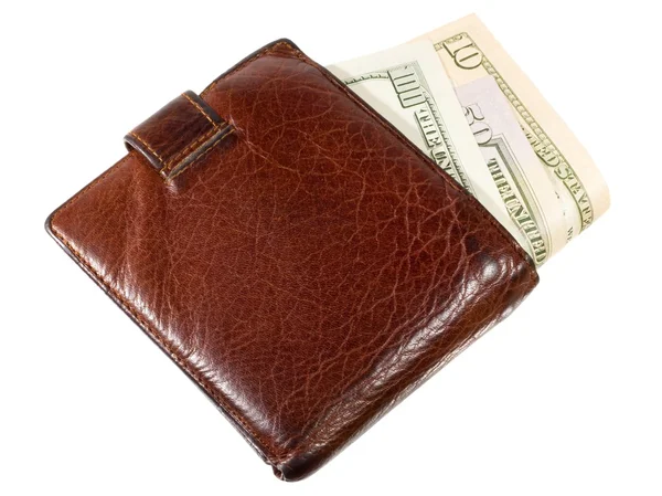 Läder plånbok — Stockfoto
