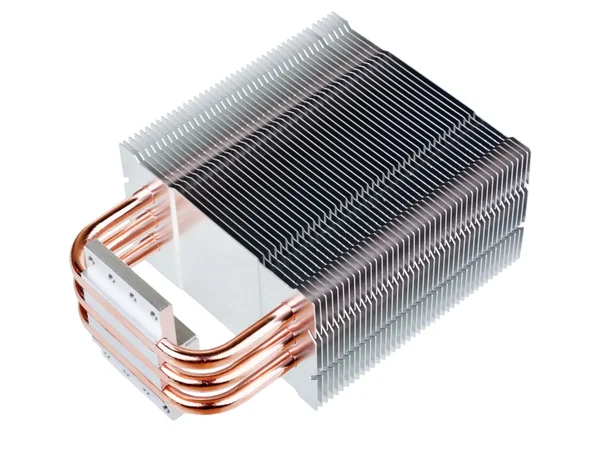 CPU-koeler met heatpipes — Stockfoto