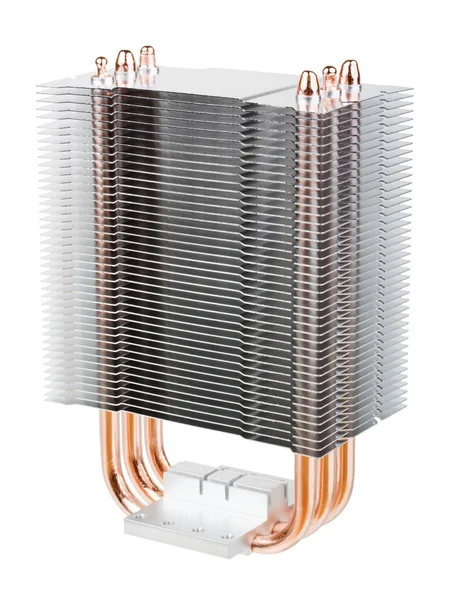 Enfriador de CPU con tubos de calor — Foto de Stock