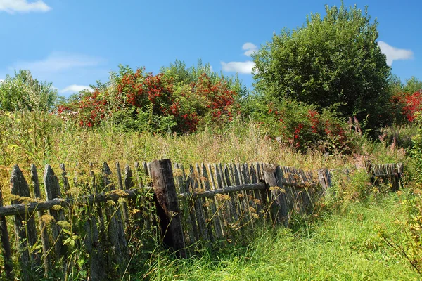 Shabby fence in the Russian Village — Stock Photo, Image