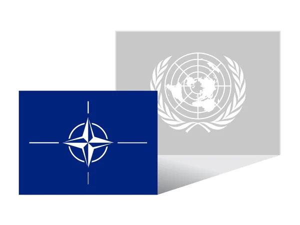 Stock vector United Nations are a shadow of NATO