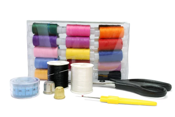 Набор швейных аксессуаров — стоковое фото