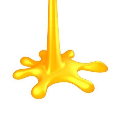 Orange liquid splat clipart