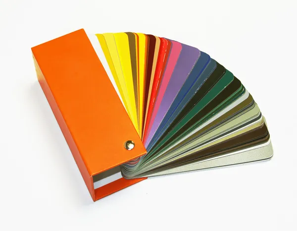 Catálogo aberto de cores de amostra RAL — Fotografia de Stock