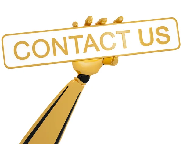 Contact us sign — Stock Photo, Image