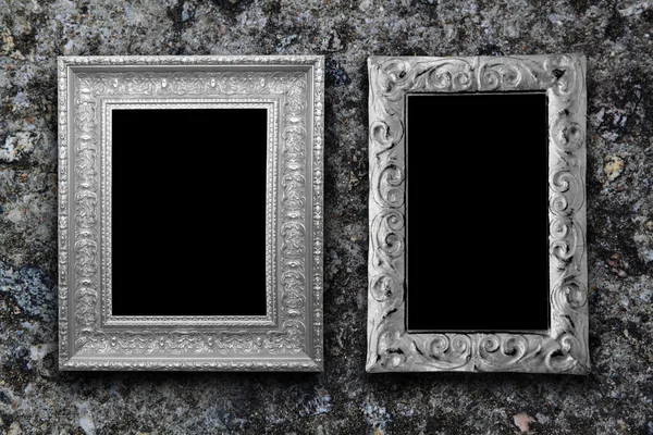 앤틱 프레임 회색 벽 — 스톡 사진