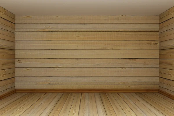Habitación vacía de madera — Foto de Stock