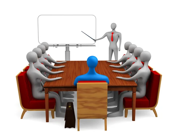 Groep van personen op de vergadering — Stockfoto
